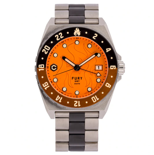 Core Timepieces - FURY GMT Watch ORANGE CLOCKWORK