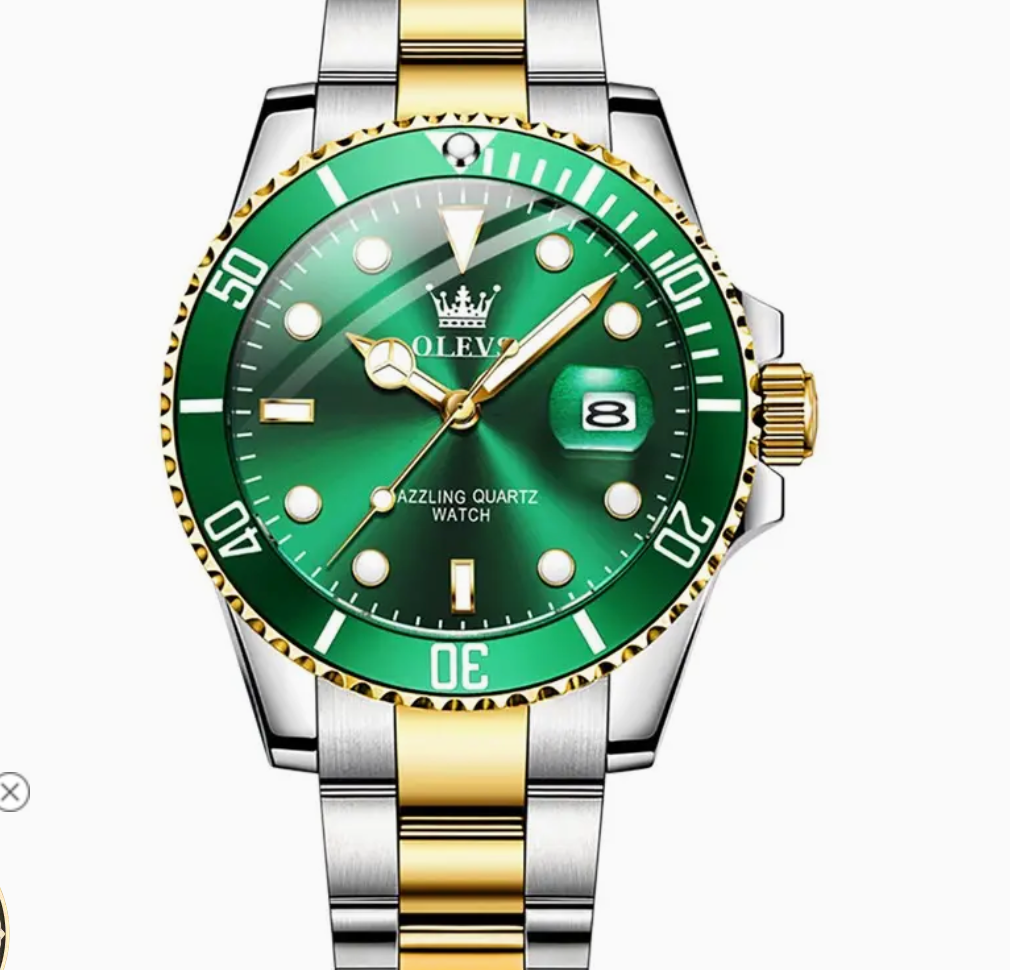 OLEVS - Submariner Homage Watch (Green/Gold)
