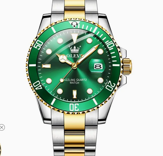 OLEVS - Submariner Homage Watch (Green/Gold)